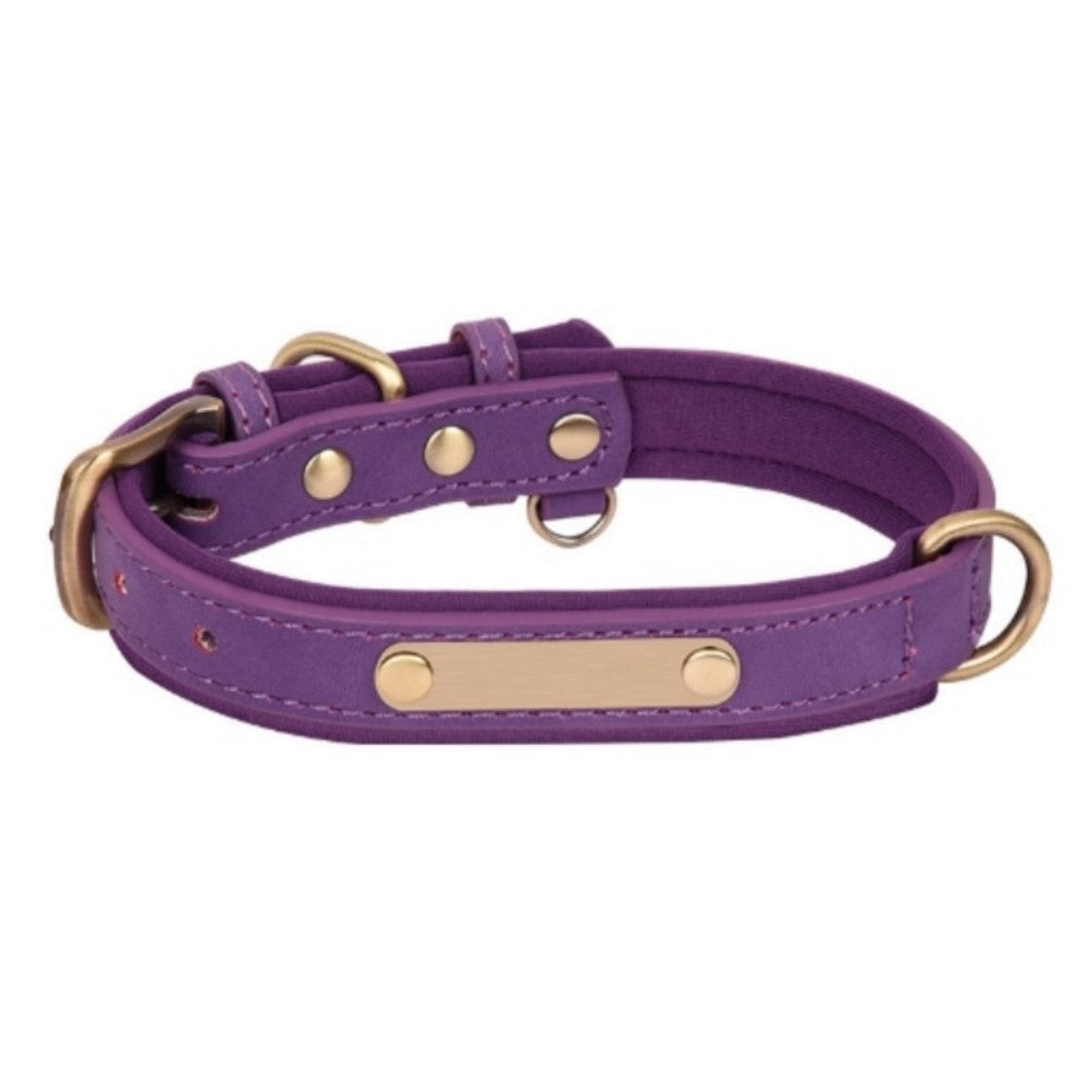 Custom PU Leather Pet Collar | Vintage Elegance with Soft Comfort