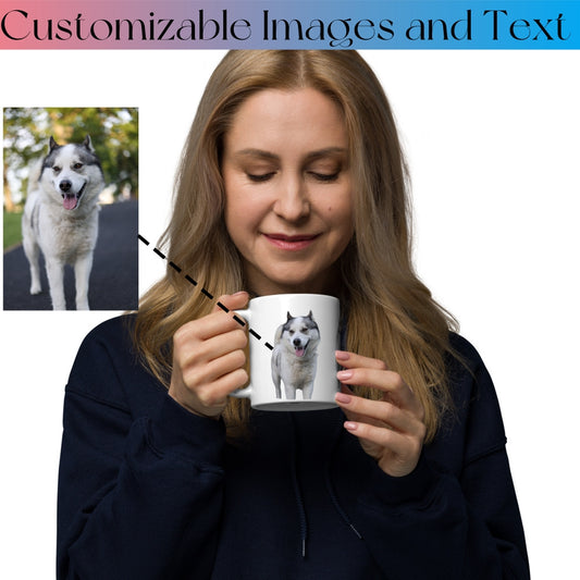 Customizable Ceramic Mug | Pet Image Design | Dishwasher & Microwave Safe