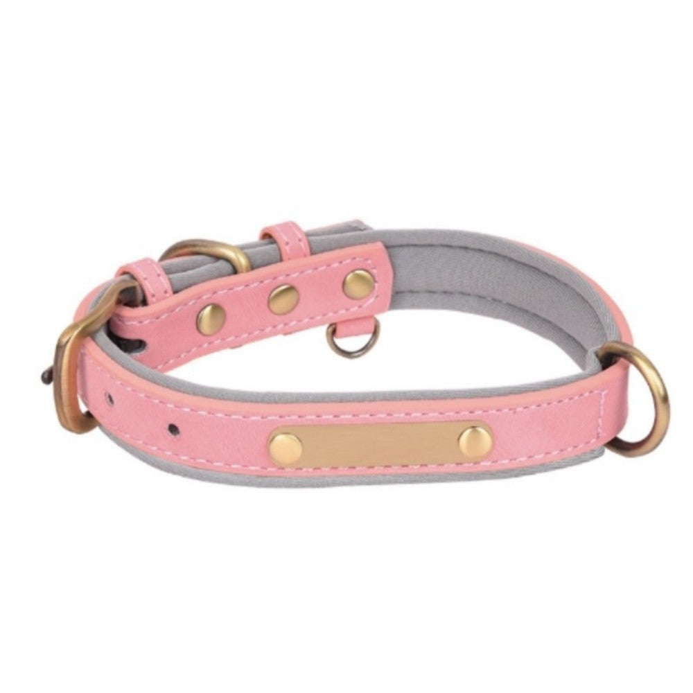 Custom PU Leather Pet Collar | Vintage Elegance with Soft Comfort